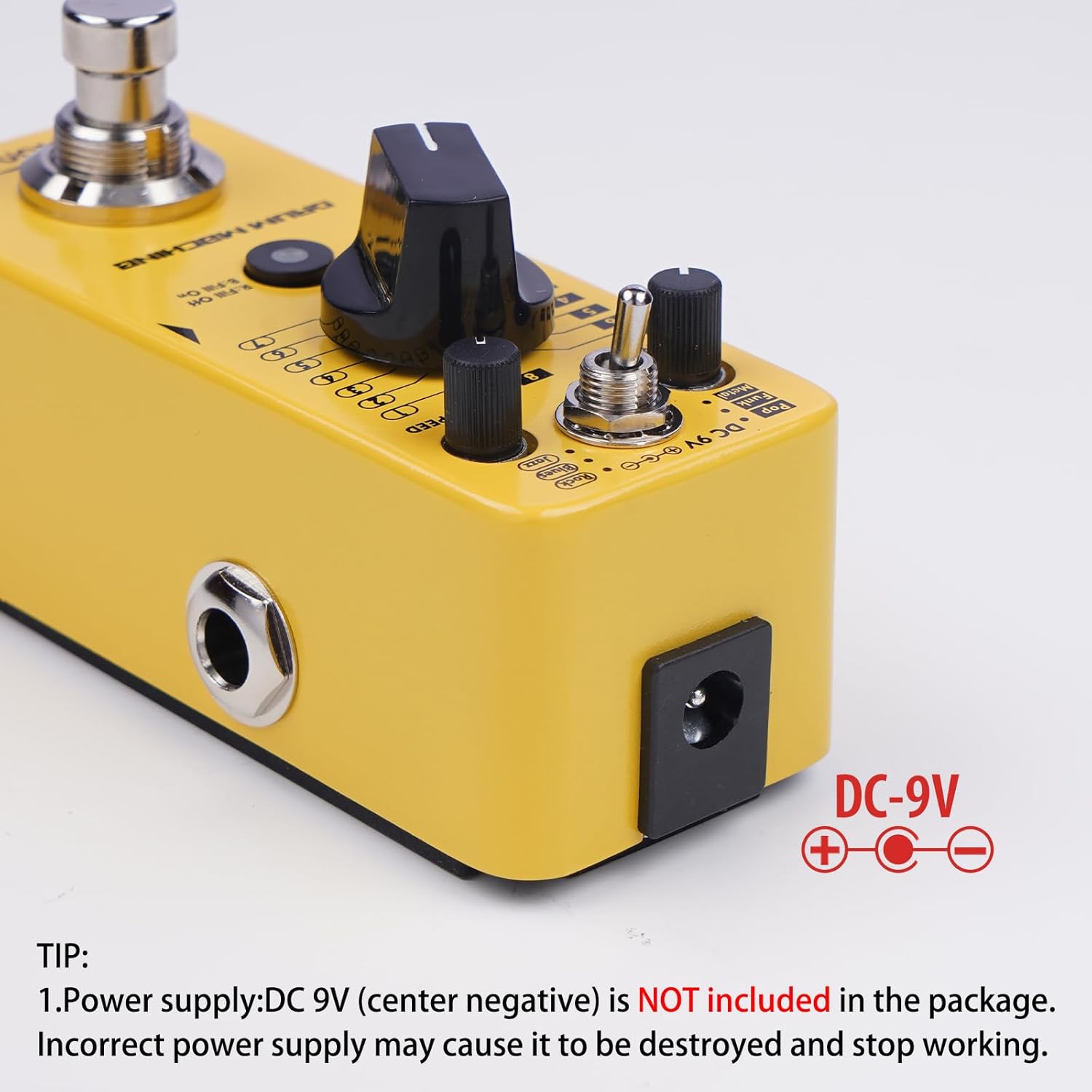 AITONE Drum Machine Guitar Pedal with Real-Time Fill Function 48 Drum Grooves 6 Music Styles & Tap Tempo EQ Presets for Electric Guitar (AT-06)