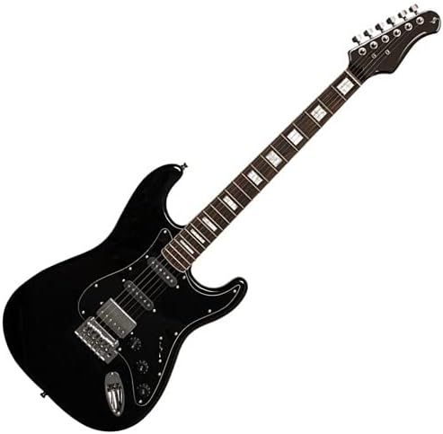 Stagg SES-60 BLK - Electric guitar - solid alder body - black