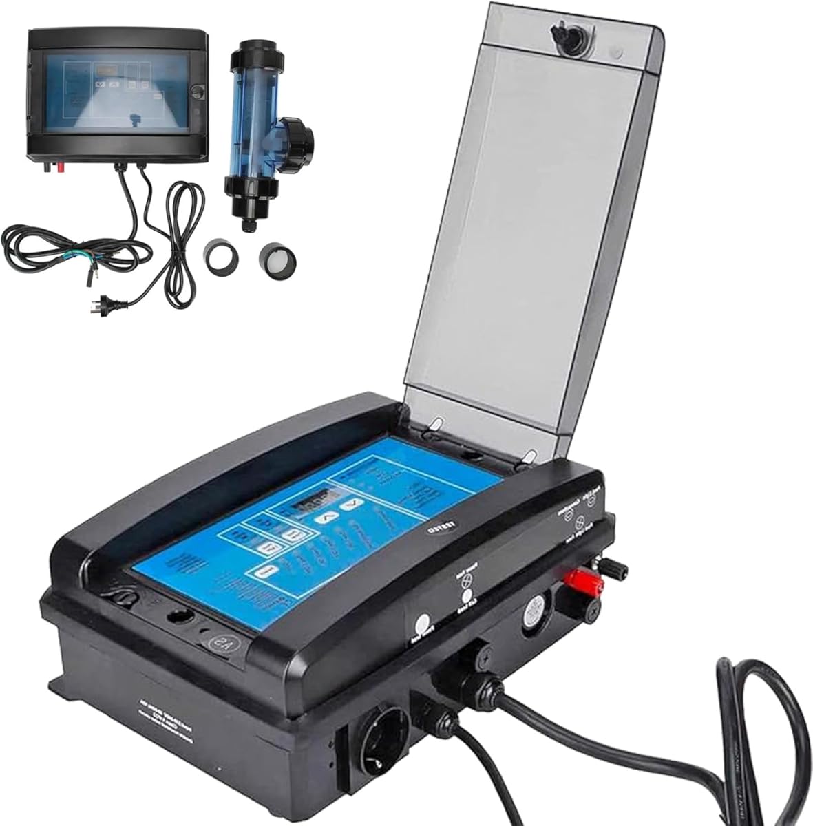 Saltwater Chlorinator,Automatic Cleaning Salt Water Pool Chlorine Generator,Operat Pool Chlorine Generator Chlorinator for SPA Swimming Pool (50g/h)