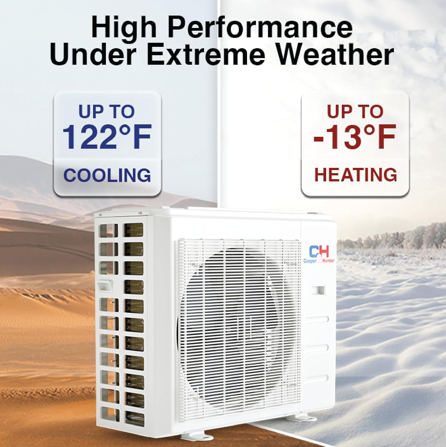 Cooper & Hunter 16,000 BTU Single Zone Floor Mounted Console Mini Split Air Conditioner & Heat Pump – 23.8 SEER2 – 16FT Installation Kit – 230V Inverter