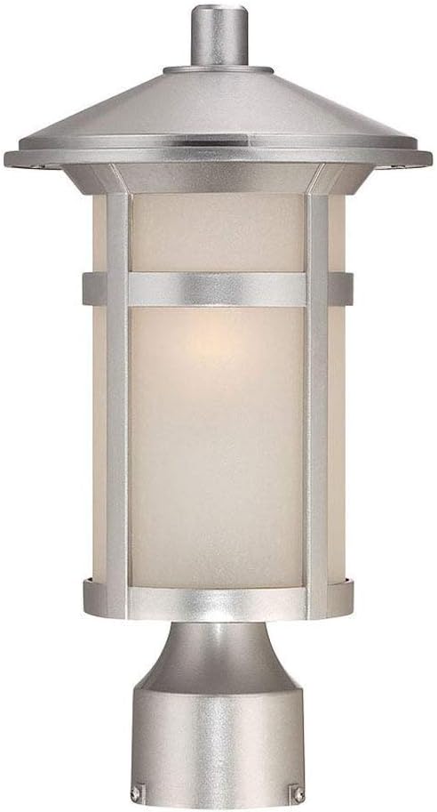 Acclaim 39107BS Phoenix Collection 1-Light Outdoor Light Fixture Post Lantern, Brushed Silver