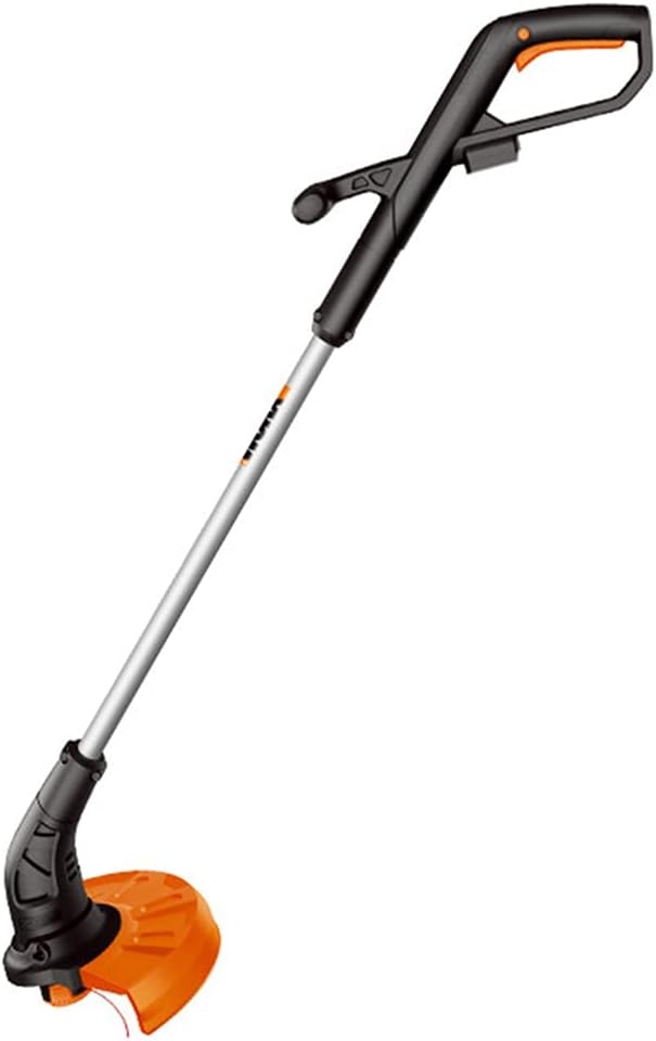 Lawn Mowers Cordless Lawn Mower Small Household Lawn Mower Made of Orange Metal Material Handheld Lithium Battery Lawn Mower for Courtyard Garden