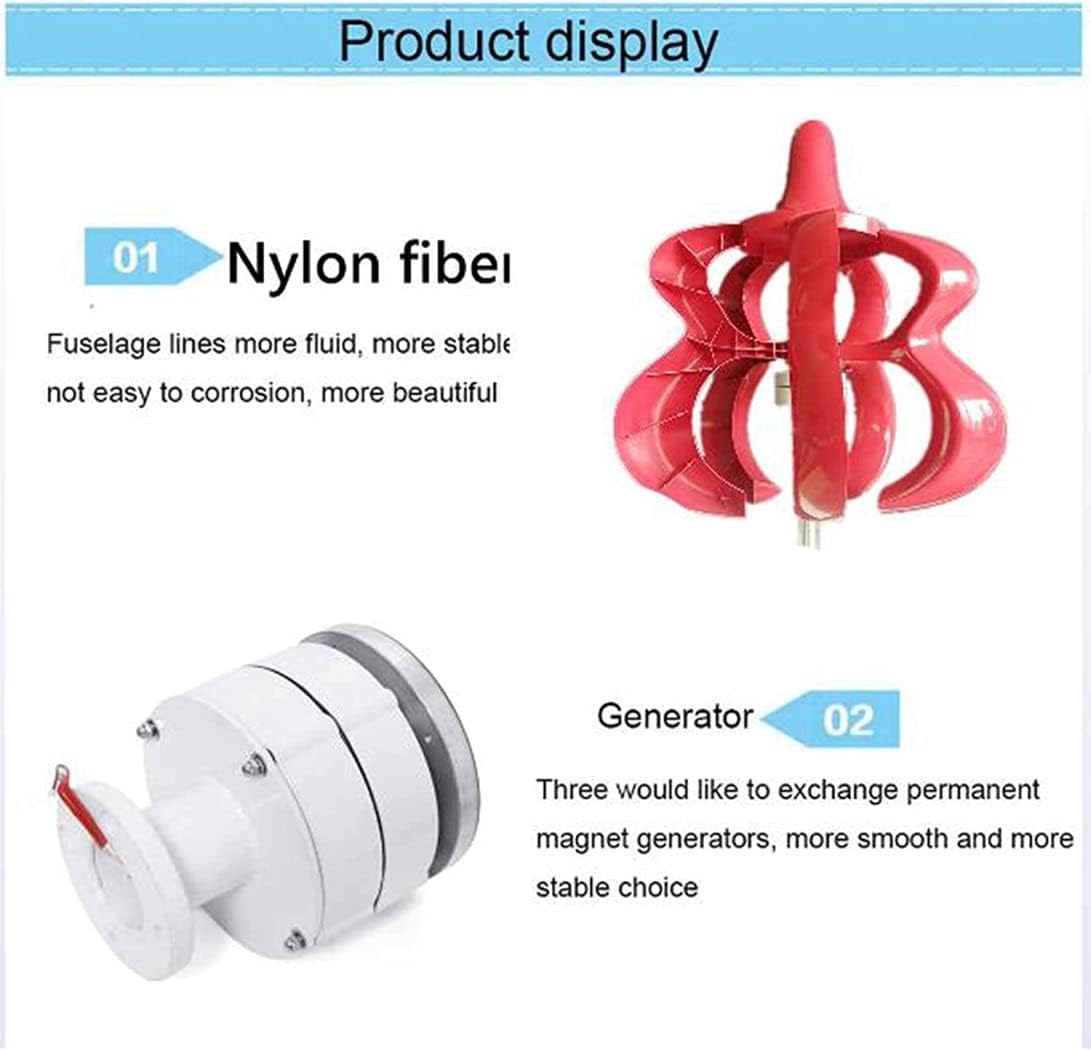 LiuSj JUnSt Gourd Type Vertical Axis Wind Turbine Generator, 8000W 12V 24V 48V with Controller for Home Windmill Lantern Home Wind Generator