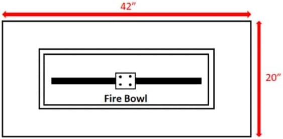Concrete Propane Outdoor Fire Pit Table(Gray Concrete)