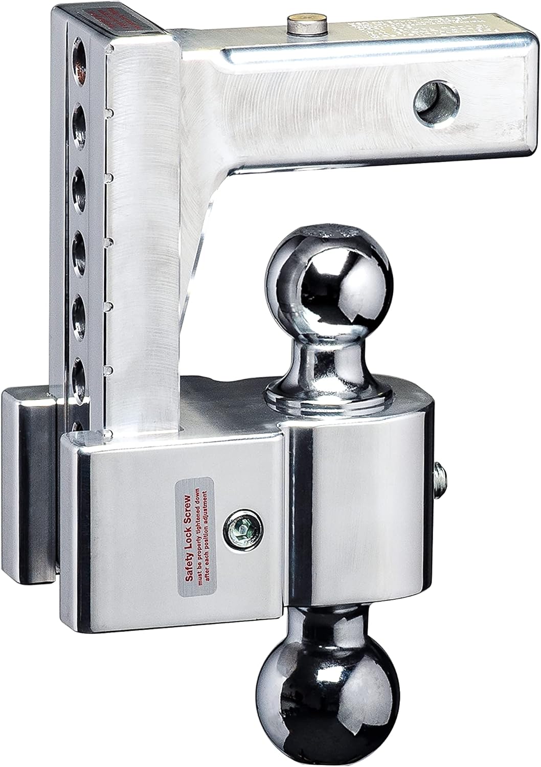 Fastway Flash STBM DT-STBM6600 Adjustable Silent Tow Ball Mount with 6 Inch Drop, 2 Inch Shank, and Chrome Plated Balls