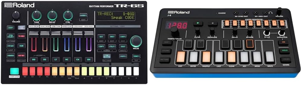 Roland TR-6S Drum Machine with Six Authentic TR Sounds and AIRA J-6 Portable Song Creation Machine with JUNO-60 Synth Engine