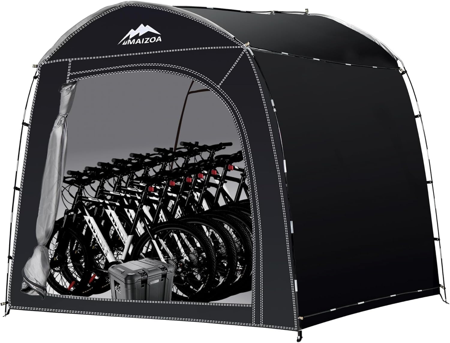 Bike Storage Shed Tent, 98*59*79 Inches Outdoor Portable Storage Tent, Made of 210D Oxford Cloth PU4000mm Waterproof Fabric, Suitable For Storing Bicycles, Motorbikes, Garden Tools, Lawn Mower