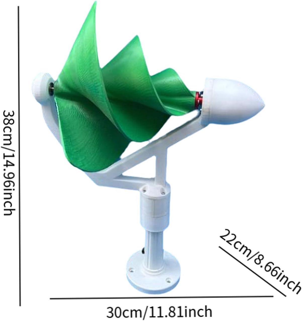 Spiral Wind Turbine Generator High Efficiency Spare Parts Professional Replaces Spiral Wind Generator Model for RV Home Farm, Green