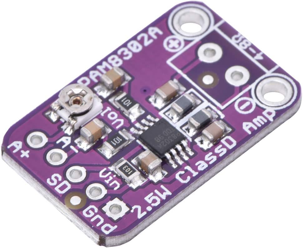 2.5W Audio Amplifier Module, Single Channel, Potentiometer Volume Control, Thermal Protection, Low Power Consumption, Clear Sound for Audio Projects