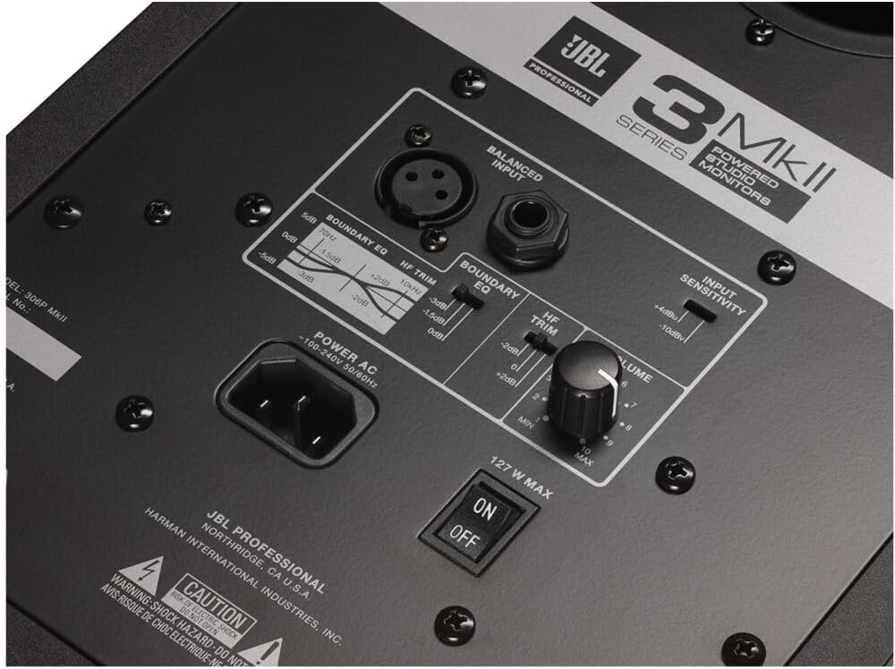 JBL Professional 305PMkII 5-Inch 2-Way Powered, Active Monitor Speaker for Near Field Music Production, Studio Monitor, Desktop Computer, Hi-Fi Audio. Sold Individually, Black