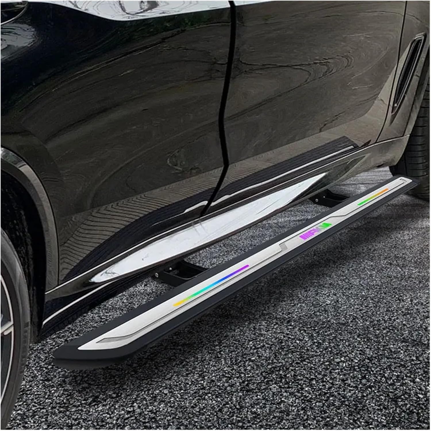 Dazzling Color Light Band Other Exterior Accessories Electric Side Step Compatible For VW Teramont Atlas LED Light Strip Powered Steps