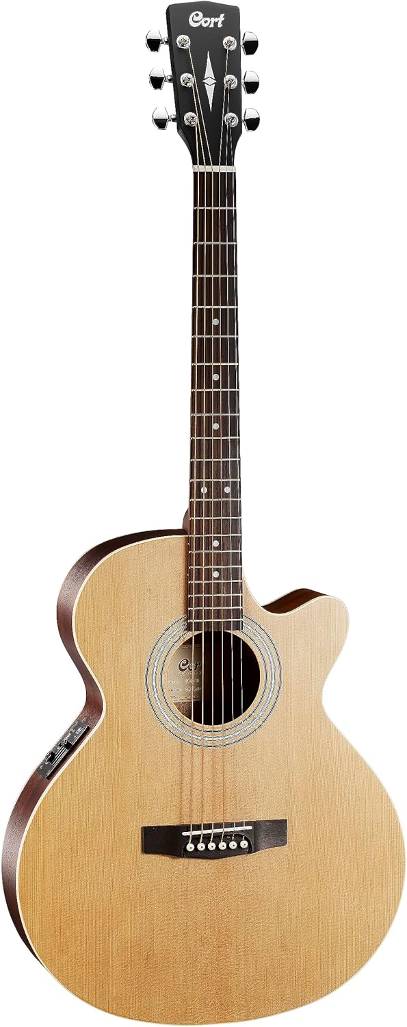 Cort SFX Series ME Acoustic-Electric Guitar, Open Pore Natural