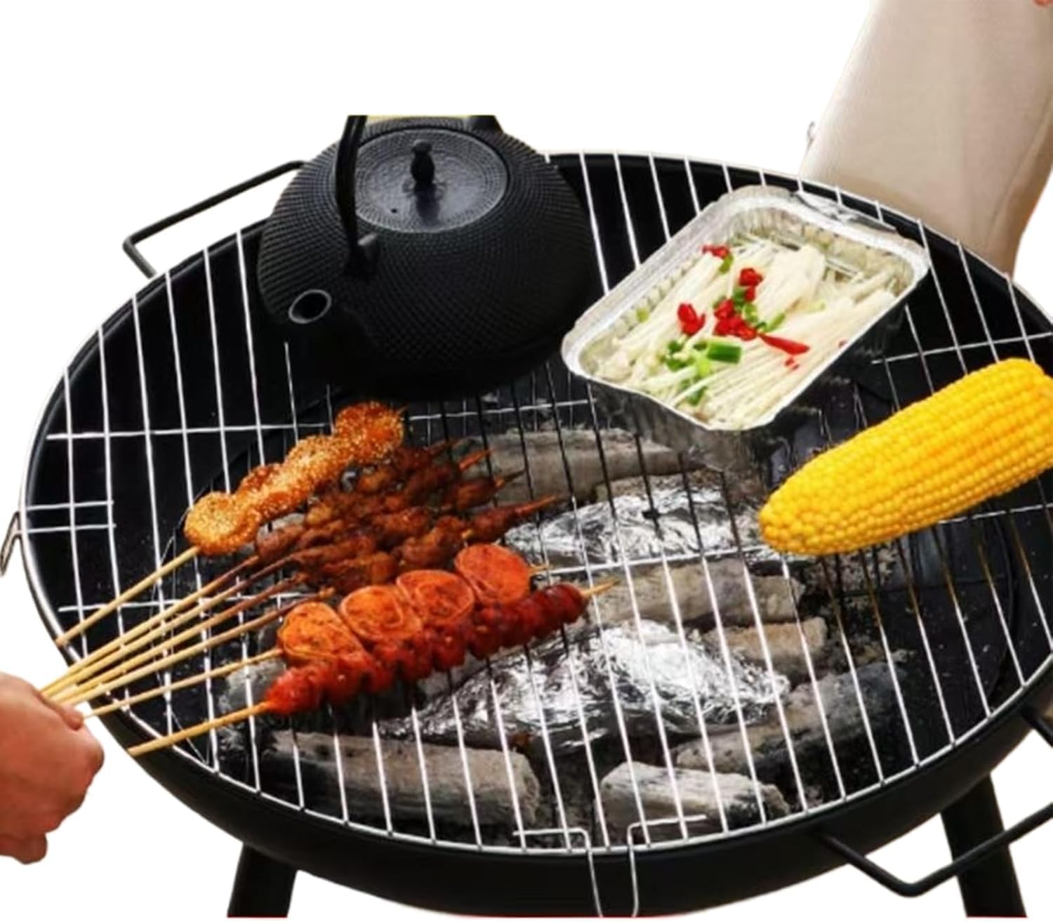 CHRISK Heating Stove Outdoor Wood Burning Fire Pit with Grills,BBQ Large Fires Table for Camping,Heating,Picnics Fires Pit Outdoor