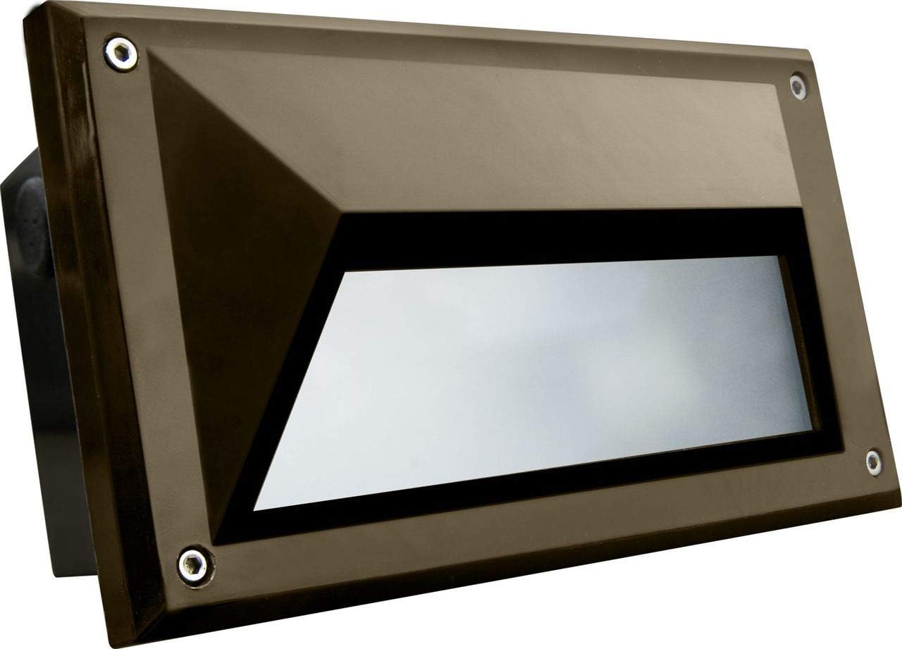 Dabmar Lighting FG2010-BZ Hooded Incand 120V Fiberglass Step Light, Bronze Finish