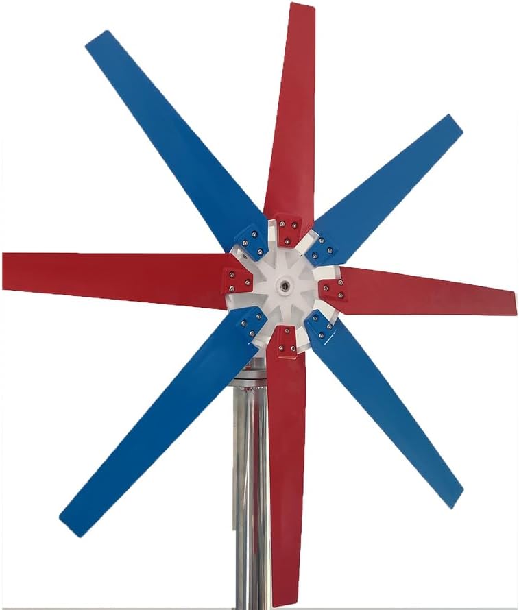 24v,14000W Small Wind Turbine Generator AC 12Volt,Wind Turbines Windmill 8 Blade Industrial Clear Energy Windmill(with Charger Controller)