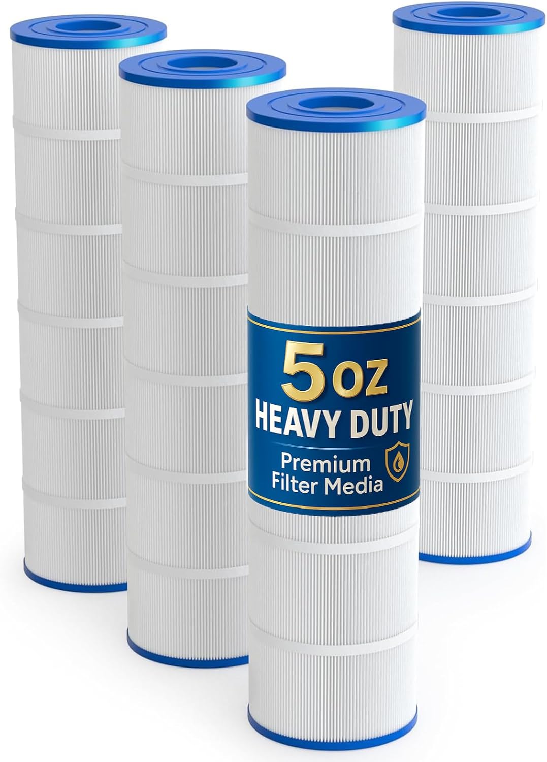 C4030 Pool Filter Cartridges (4 Pack), Compatible with Hayward SwimClear C4020, C4025, C4030, 5oz Heavy Duty Fabric, Replaces PA106, CX880XRE