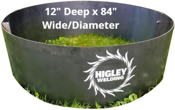 Fire Pit Ring Round Large 8' ft Dia.Steel Metal Campfire Ring.