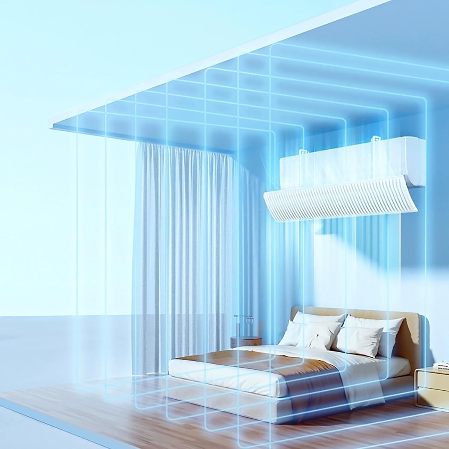 Retractable Air Vent Deflector,Adjustable Anti Direct Blowing Air Conditioner Vent Deflector