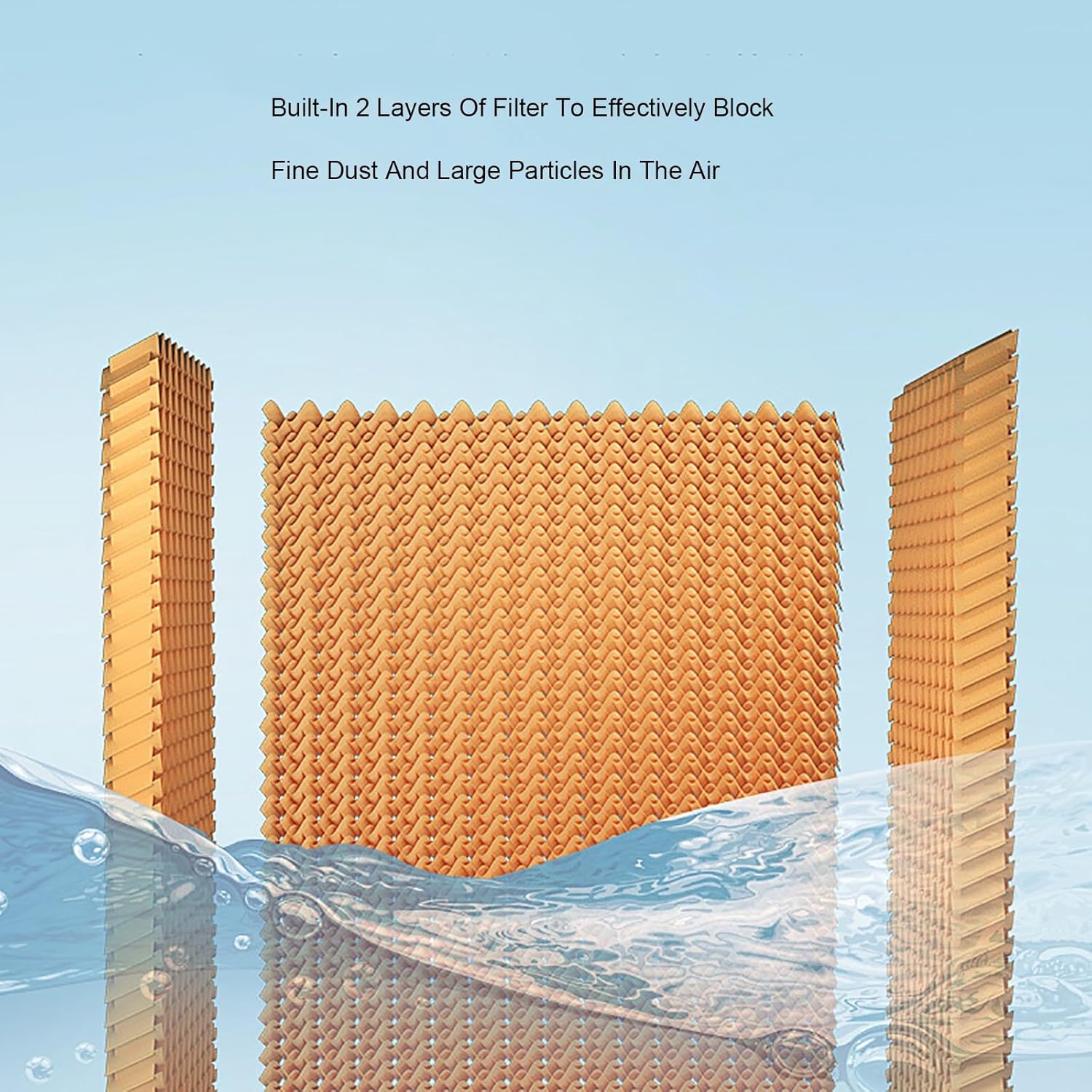 Portable Air Conditioners, Evaporative Air Cooler with 3 Speeds, Fast Cooling Windowless Portable Evaporative Coolers for Home Use(Blue)