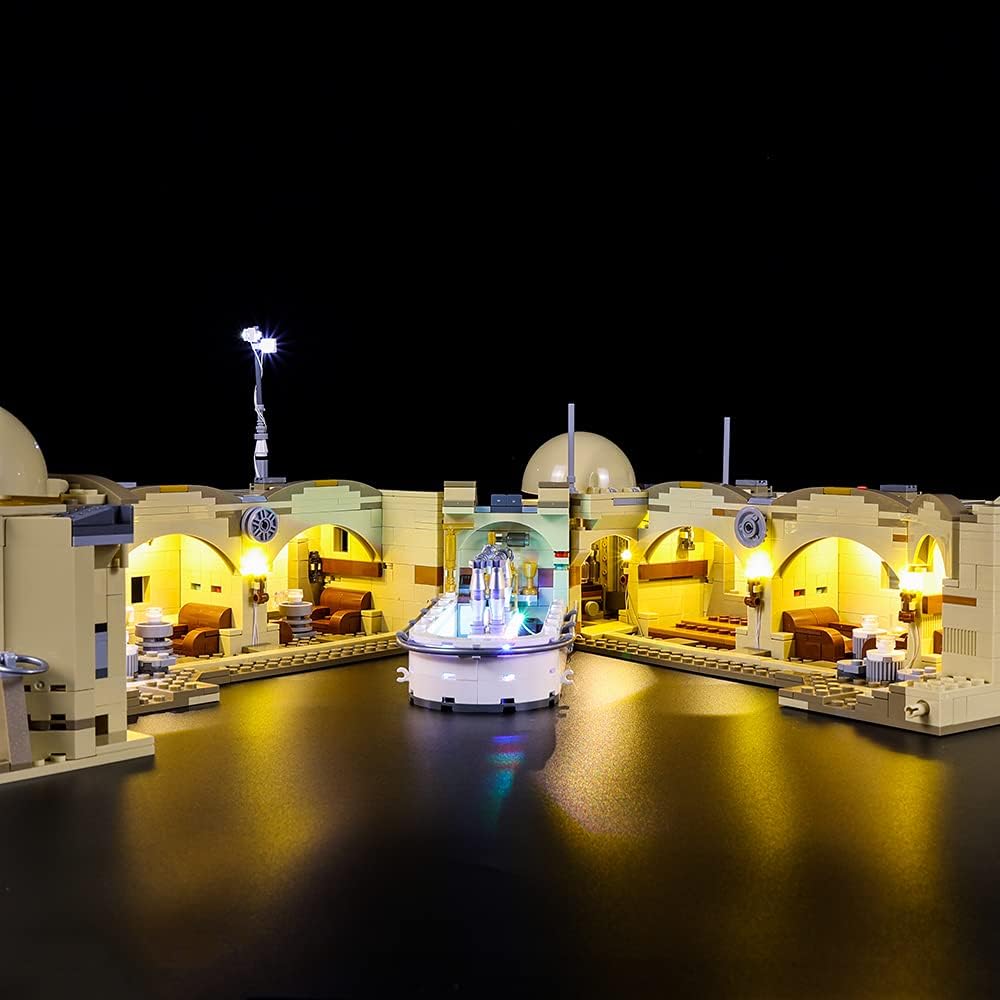 Kyglaring Led Lighting Kit for Mos Eisley Cantina -Light Sets Compatible with Lego 75290 Building Set- Not Include The Lego Set (RC Sound Version)