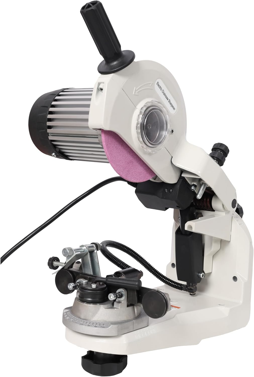 Neftis Professional 120-Volt Bench Grinder with Hydraulic Assist, Universal Saw Chain Sharpener for All Chainsaw Chains, 300W Motor, Includes 1/8