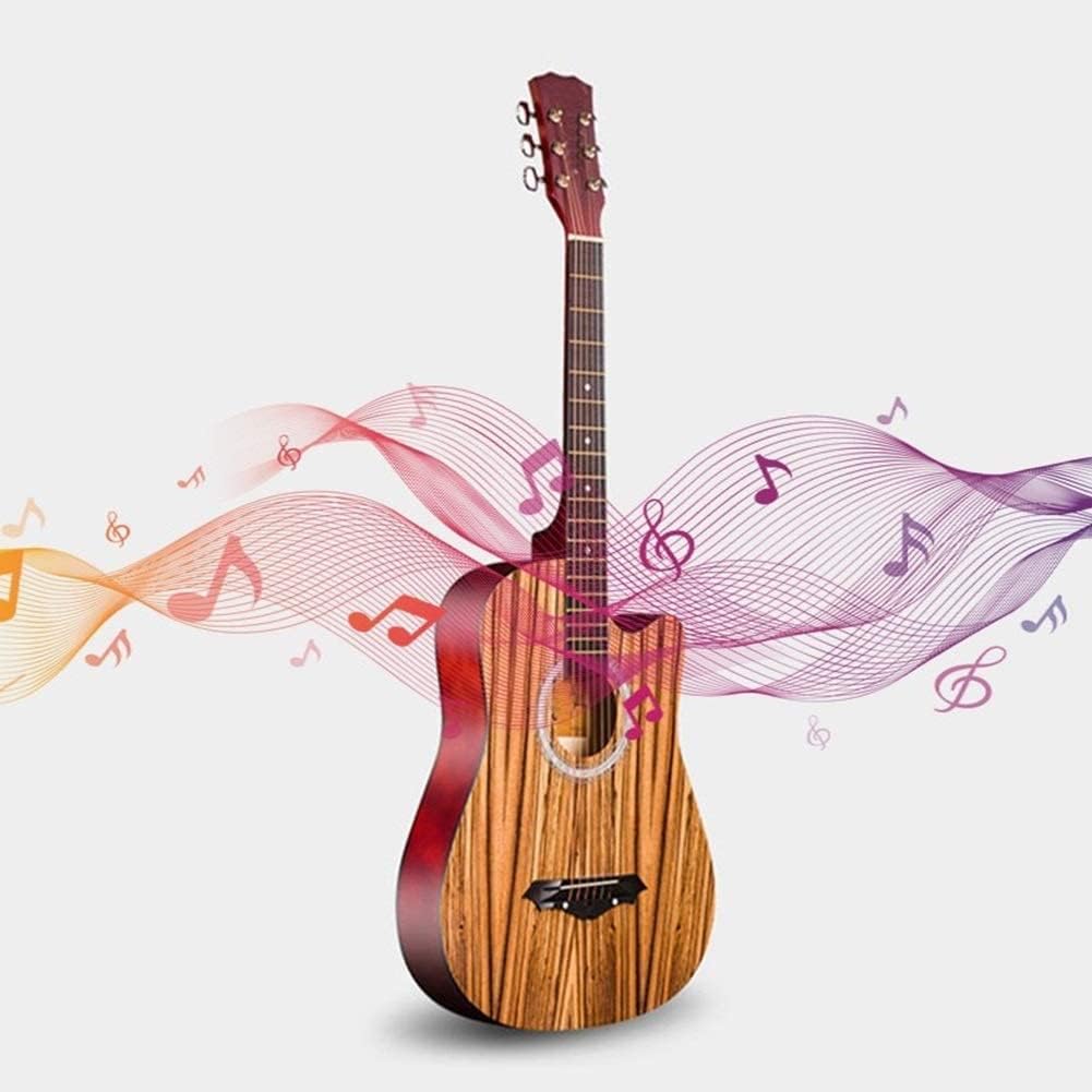 Full Size Guitar Acoustic Guitar 38 Inches Beginner Kit Youth Student Adult Practice Classical Guitar Portable Natural Musical Instrument Beginner Acoustic Guitar Starter Package Student G (D 38 inch)