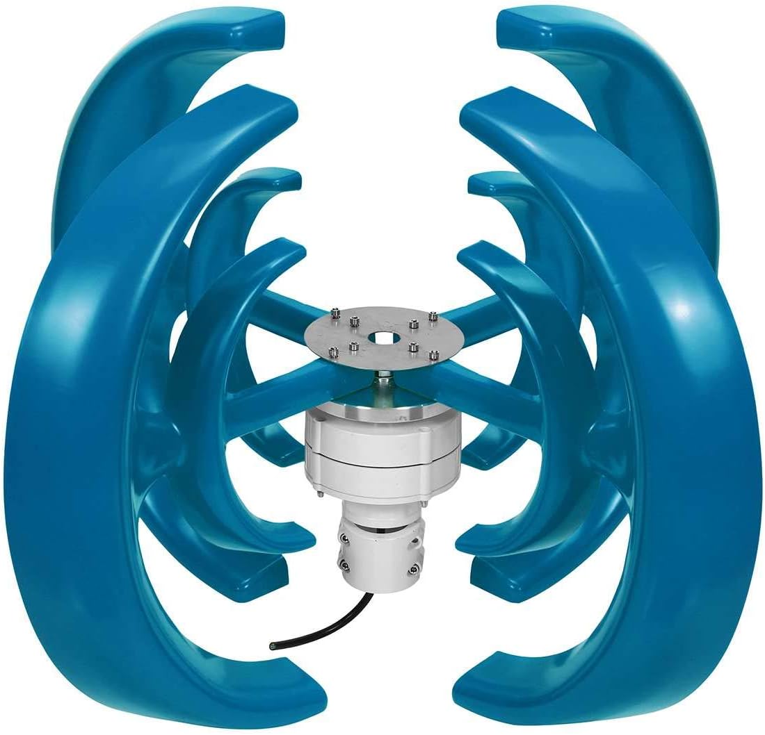 4200W 12V 24V 4 Blades Lantern Wind Turbines Generator Vertical Axis Motor Kit for Home Hybrids Streetlight Use Electromagnetic,12v