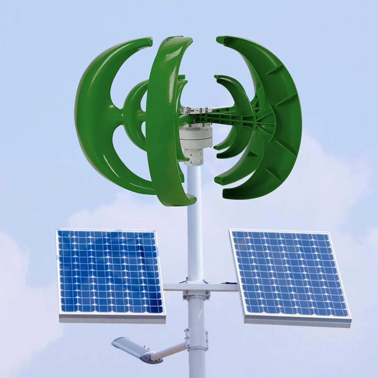 800W Vertical Axis Wind Turbine Generator Kit for Home & Camping, Noiseless with MPPT Controller, 12V/24V Green Energy Solution, Eco-Friendly Power Generation