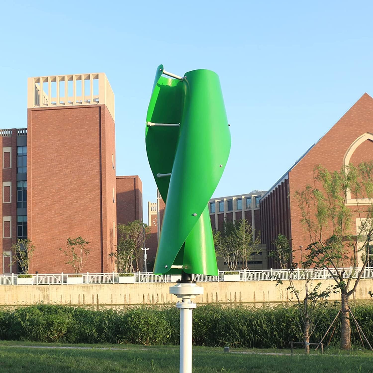 Windmill for Wind Solar Hybrid System,Vertical Wind Power Generator 12000w Vertical Wind Turbine Generator for Garden & Home