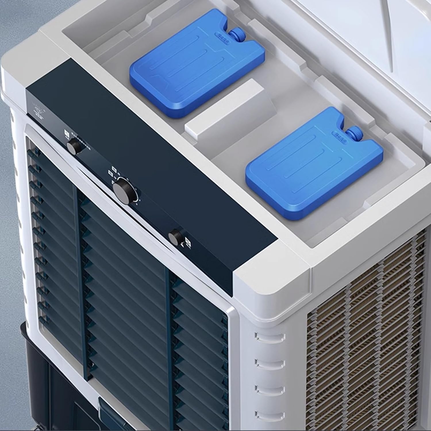 Generic Swamp Cooler Air Conditioner Portable Fast Cooling Strong Wind 3 Speeds 120° Oscillation With Ice Pack and Wheels for Outdoor Indoor Use