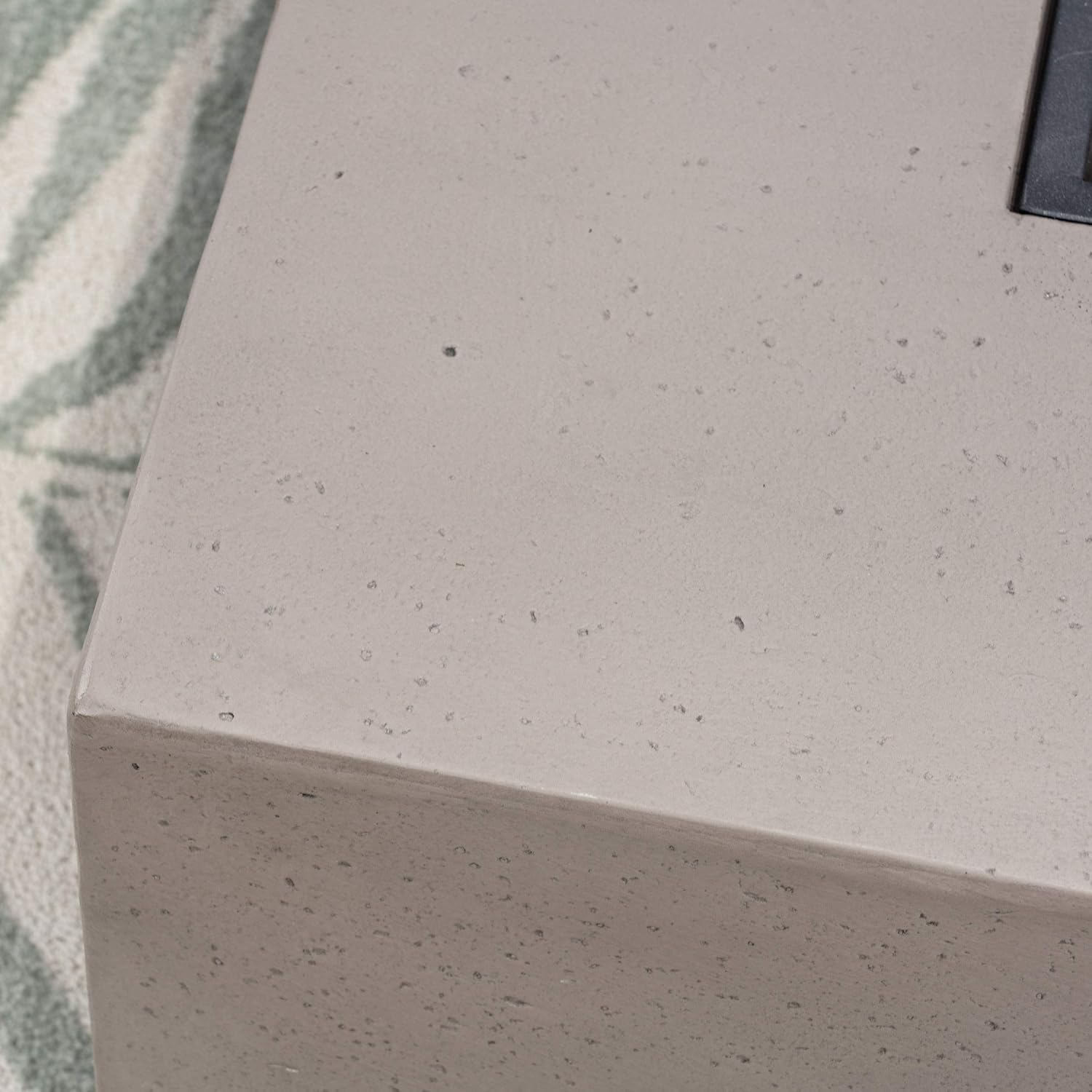 Great Deal Furniture GDFStudio Outdoor 4-Seater Aluminum Chat Set with Fire Pit and Tank Holder, Silver with Khaki and Light Gray