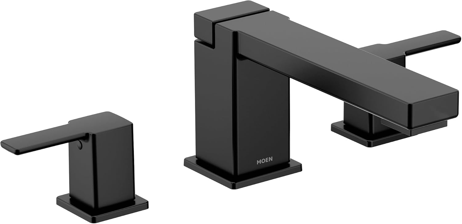 Moen TS913BL90 Degree Two-Handle Deck Mounted Roman Tub Faucet, Valve Required