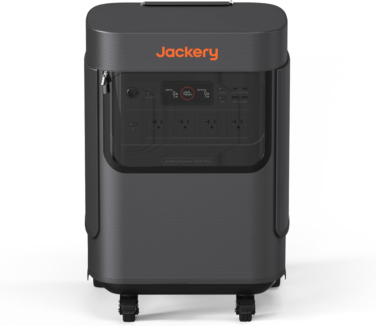 Jackery Solar Generator 5000 Plus Protective Cover, Water Resistant and Dust Proof, Dual Side Openings, IPX4 Rating
