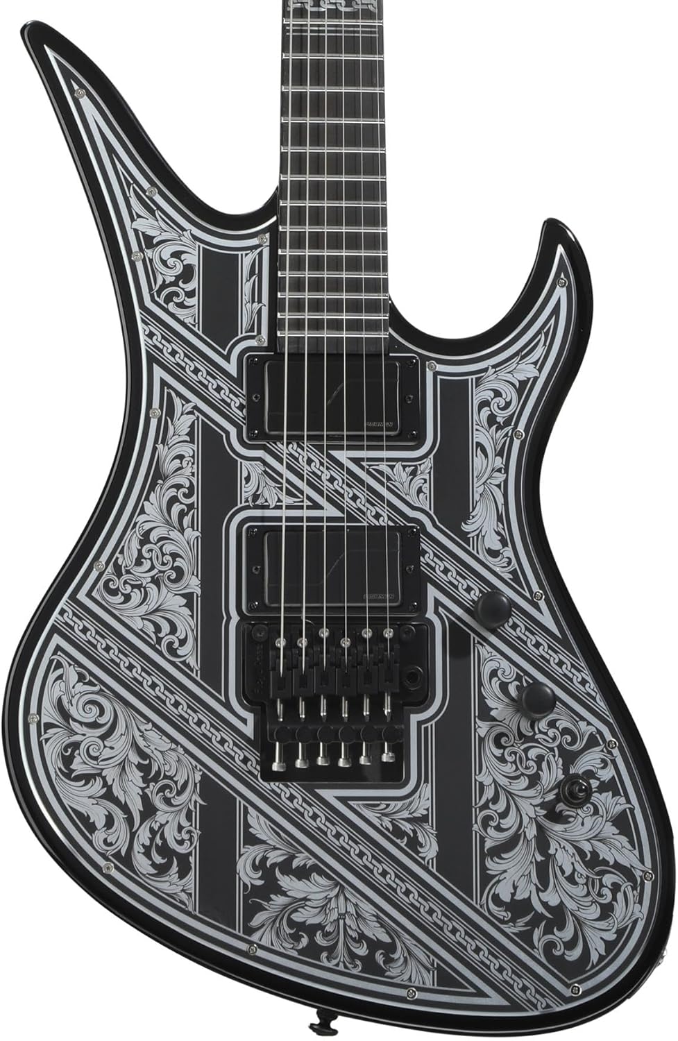 Schecter Avenger FR Przym Palladium Electric Guitar - Gloss Black, Przym