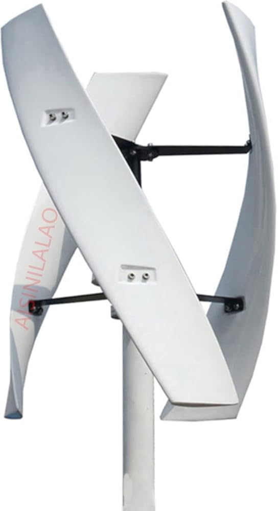 Generator Wind Turbine Vertical 12000W 12V/24V/48V/220V with MPPT Charge Controller Vertical Wind Turbine Generator Kit for Home Use (White)