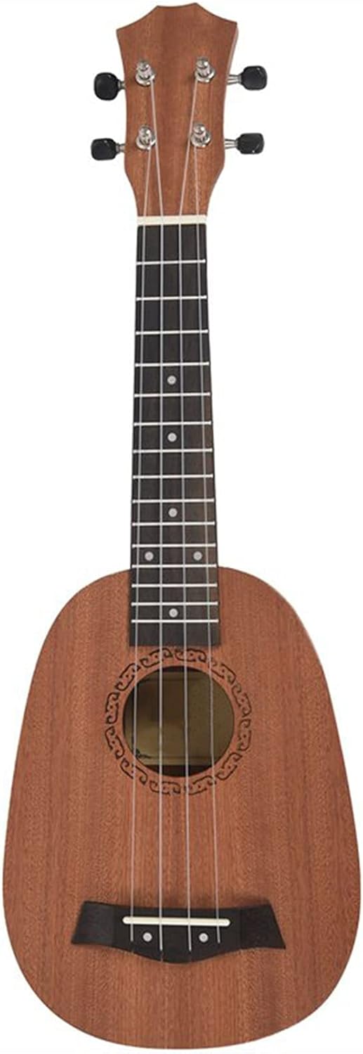 Ukulele 21inch 4 Strings Pineapple Style Mahogany Hawaii Ukulele Electric Bass Guitar for Guitarra Musical Instruments Music Lovers