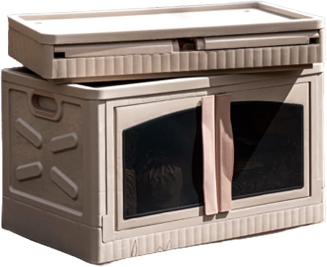 Outdoor Camping Storage Box Folding Travel Sundries Trunk Car Backup Household Portable Case with Double Door for Food,Fruits and Snack