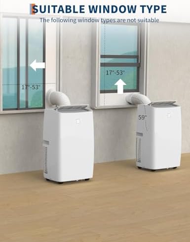 14000 BTU Portable Air Conditioner, 4-In-1 Energy Efficient Room Air Conditioner w/Remote/Fan/Dehumidifier, Cools Areas Up to 750 Sq. Ft. 24-Hour Timer for Living Room/Bedroom, White