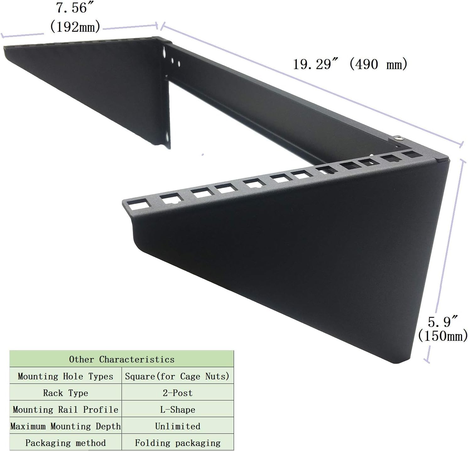 JINGCHENGMEI 2 Pack of 19 Inch 4U Heavy Duty Vertical Wall Mountable Rack and 125 lb Wall Mountable Server Rack (2)