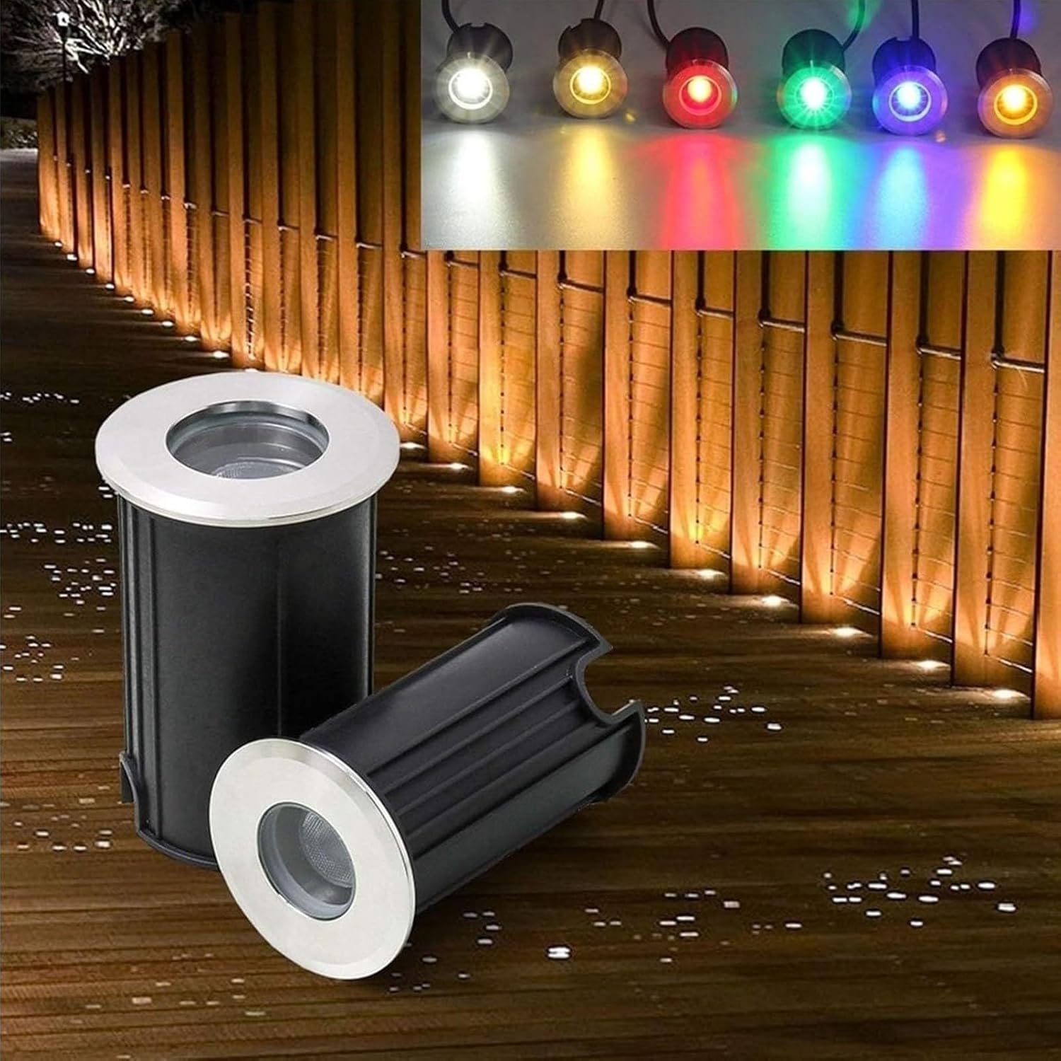 Underwater Pool Light - 1W LED Ring Fountain Light, IP68 Waterproof LED Pool Lights, Submersible Stainless Steel Fountain Lamp, Low Voltage Deck Landscape Lighting(Cold White,62x85mm(24V))