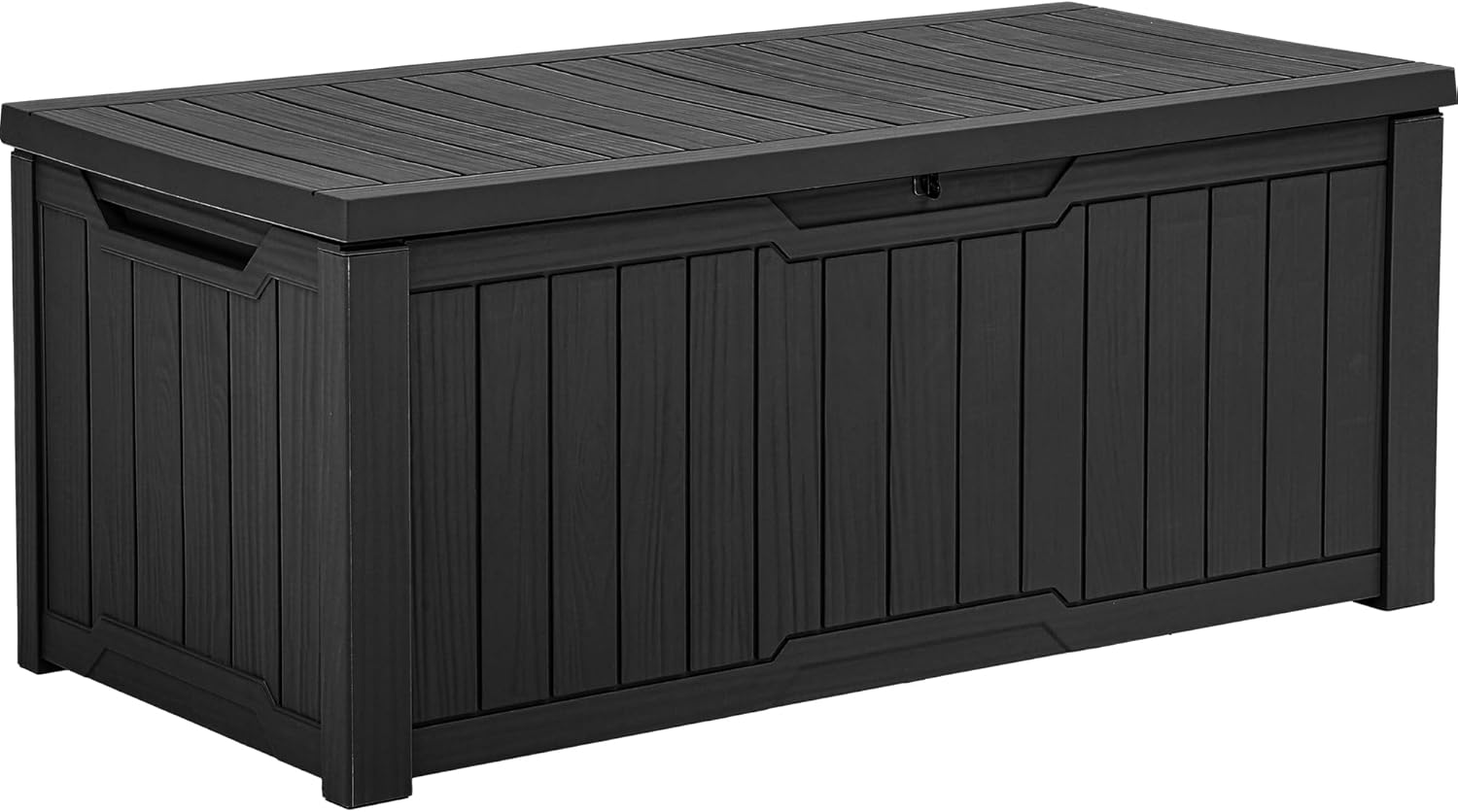 YITAHOME 120 Gallon Resin Deck Box, Large Outdoor Storage Box for Patio Cushions, Garden Tools, Pool Supplies, Lockable, Easy With Tool Assembly, Extra Seat or Table (Black)
