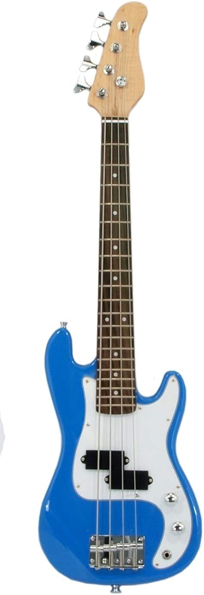 Electric Base Guitar, Small Scale 36 Inch Children's Sized Mini, Color: Blue