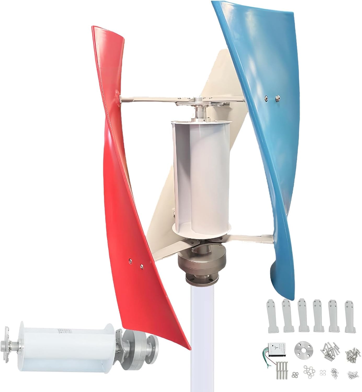 Portable Wind Turbines for The Home, Vertical Magnetic Levitation Wind Turbine, Low Start-up 2m/s, No Noise, for Home, RV, Marine & Off-Grid Power Supply Multi-200W