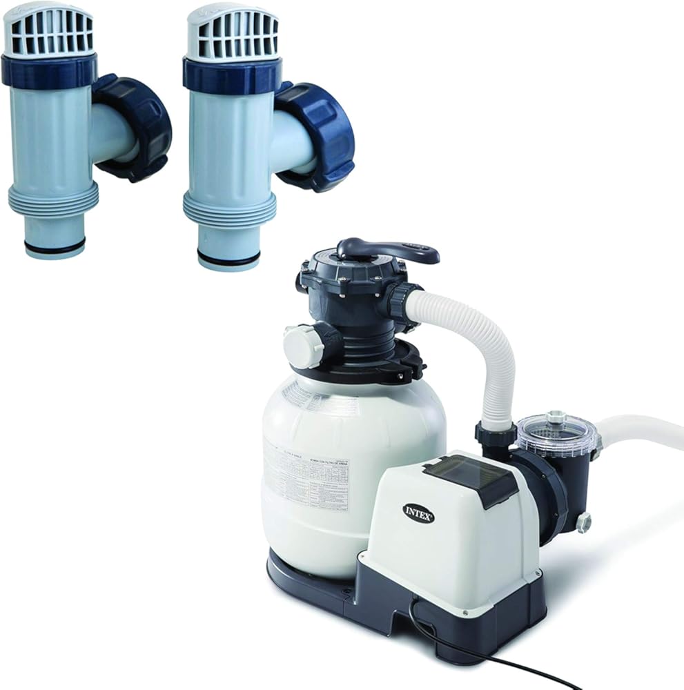 Sand Filter Pump w/ Timer Bundled w/ Plunger Valves Gaskets & Nuts (2 Pack)
