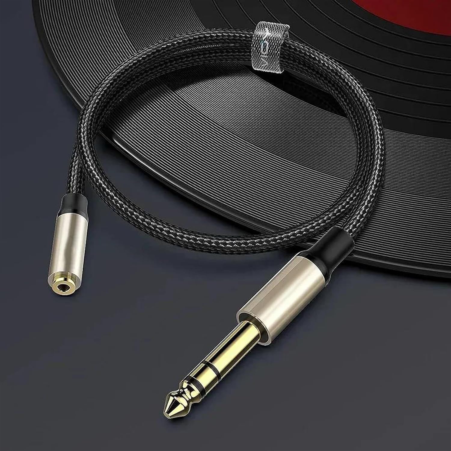 Guitar Audio Cable 6.35 Male to Female 3.5 Extension Cable 1/4 to 3.5mm Stereo Cable for Guitar Amplifier Keyboard Piano(Pack of 5,2m)