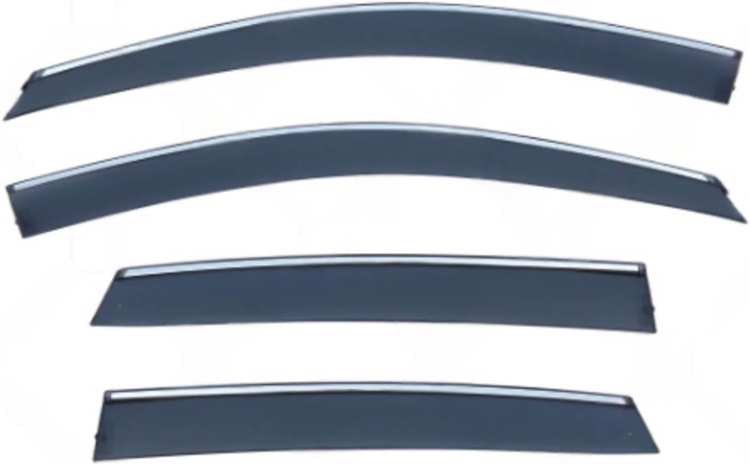 Window Deflectors for CRV MK3-RE 2007-2011, Sun Rain Guard Window Visors Vent Shades with Bright Stripes Car Accessories