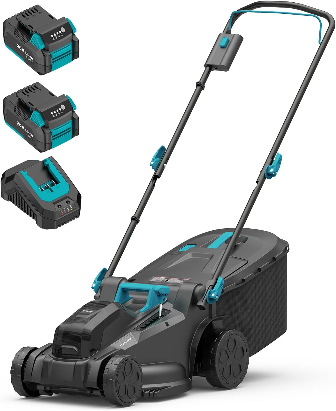 2×20V Cordless Electric Lawn Mower, 16