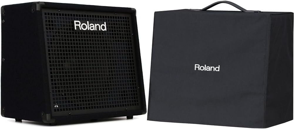Roland KC-200 4 Channel Mixing Keyboard Amplifier, 100-Watt & RAC-KC200 Custom KC-200 & KC150 Keyboard Keep Looking with This Authentic Amp Cover | Protect The Cabinet from Minor Scuffs, Dust & Dirt