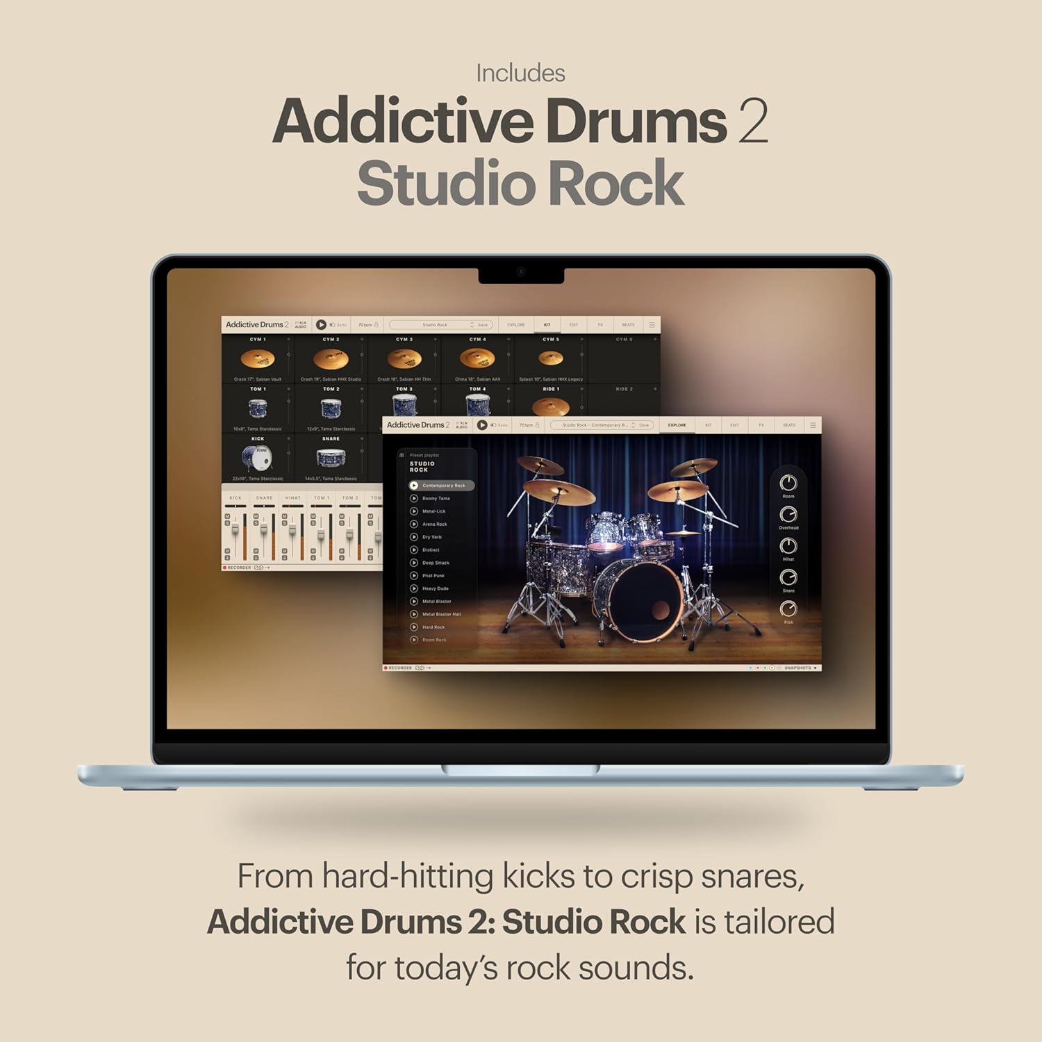 ACE-307 Electric Drum Sets for Beginner with Quite Mesh Pads, 2 Cymbals w/Choke, 52+20 Drum Kits and 918 Sounds, USB MIDI, Recording Function(5 Pads, 3 Cymbals)