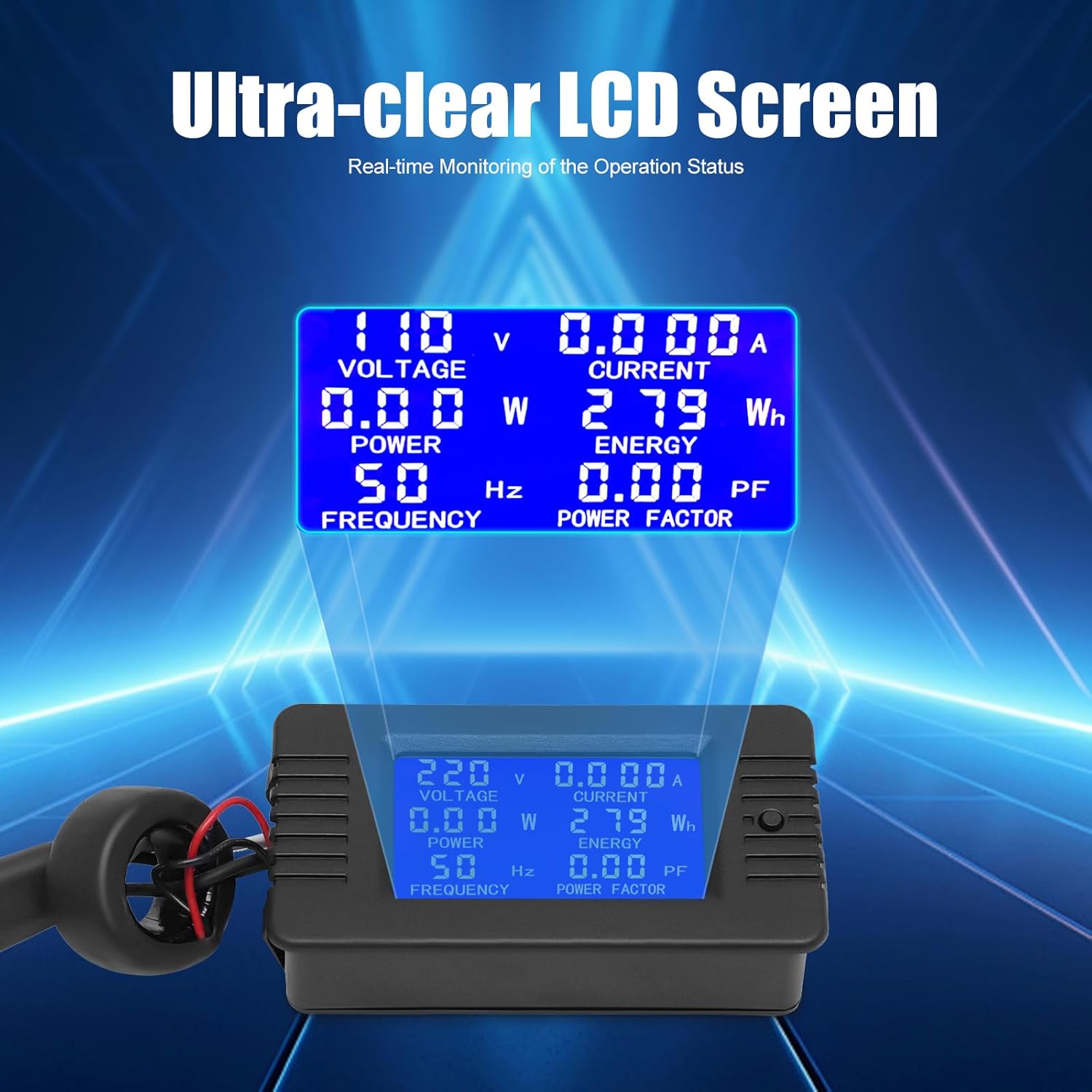 1200W Solar Grid Tie Micro Inverter, Waterproof IP65 Micro Inverter with AC Data Monitoring Display LCD Screen Pure Sine Wave Inverters for 30V/36V Solar Panels 8.27x14.72x1.57 inch